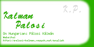 kalman palosi business card