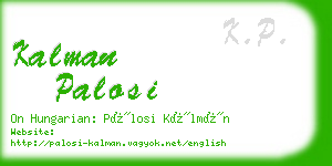 kalman palosi business card